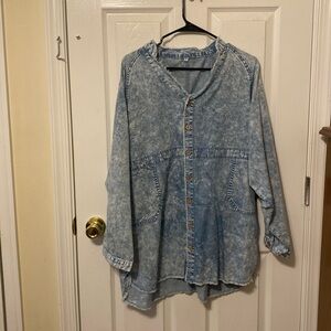 Mini Denim Button up dress (very short)
